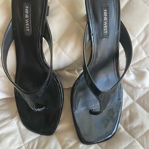 Nine West Black patent sandals